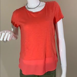 Express Orange Fashion Mix Shirt
